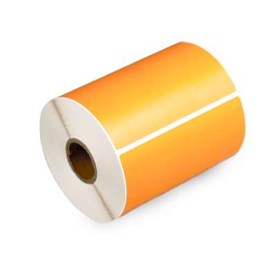 colorful orange  direct thermal paper label  warning mark label for zebra printer