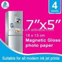 7"x5" Inkjet Magnetic Photo Paper 4 Sheet Glossy